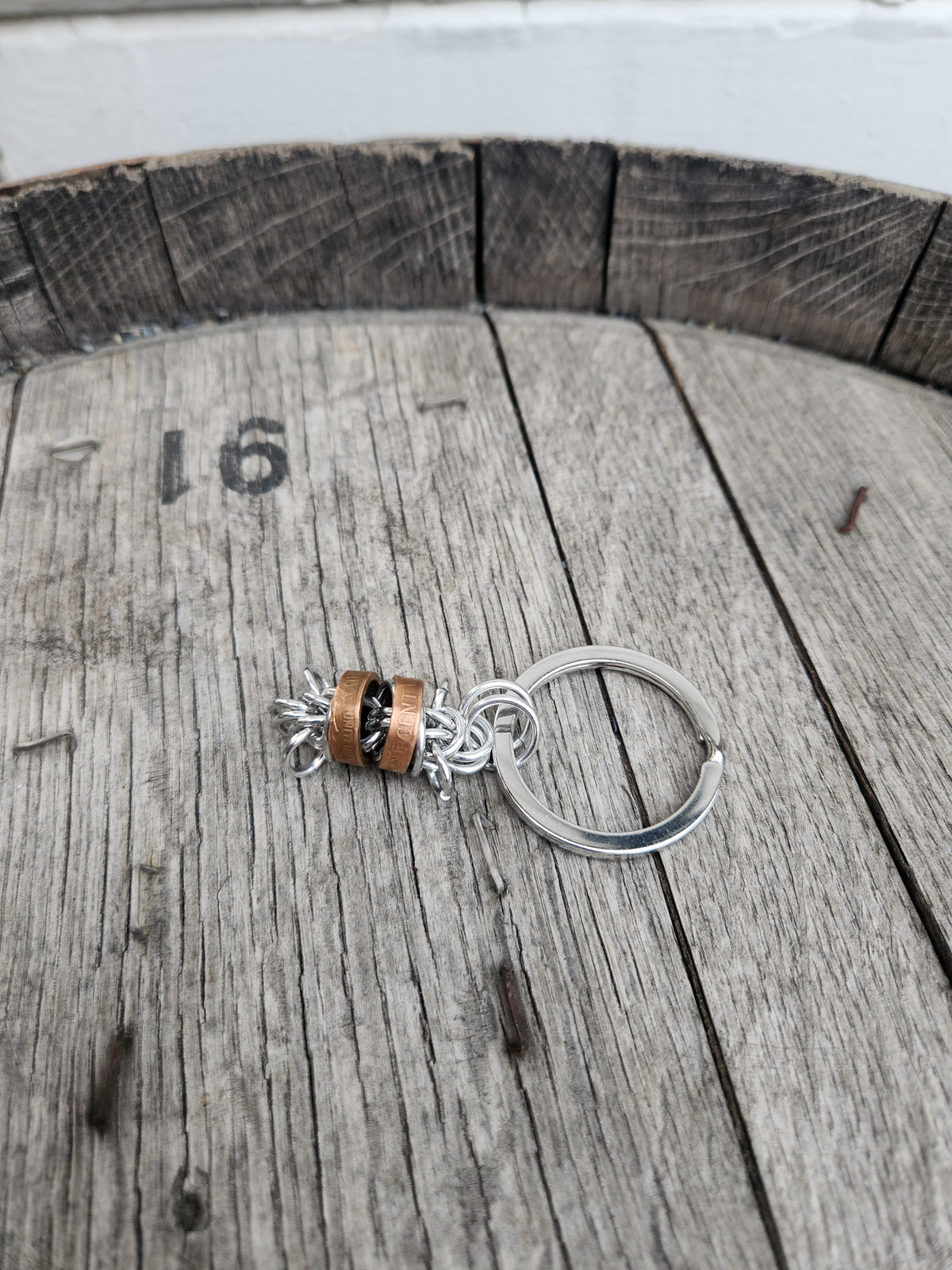 Custom rolled United States Penny Keychain