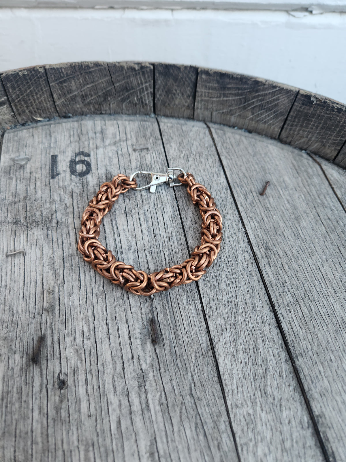Solid Copper Chain Bracelet - Durable Design with Secure Clasp