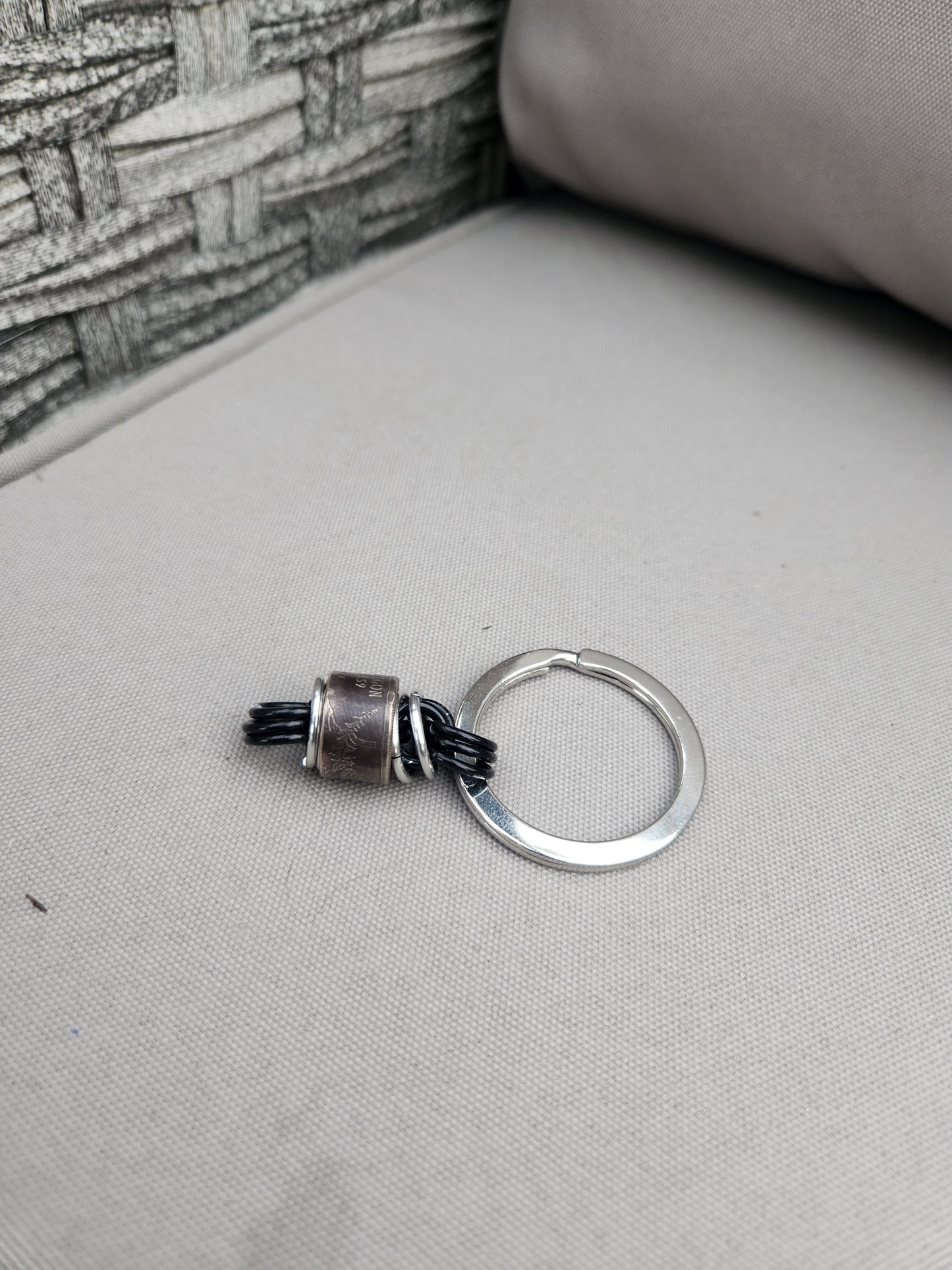 Custom rolled United States Quarter Keychain
