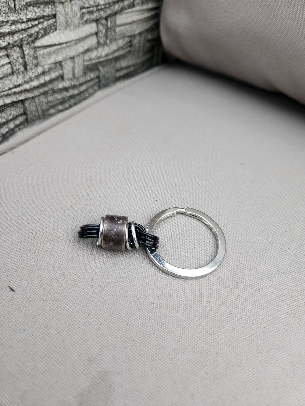 Custom rolled United States Quarter Keychain
