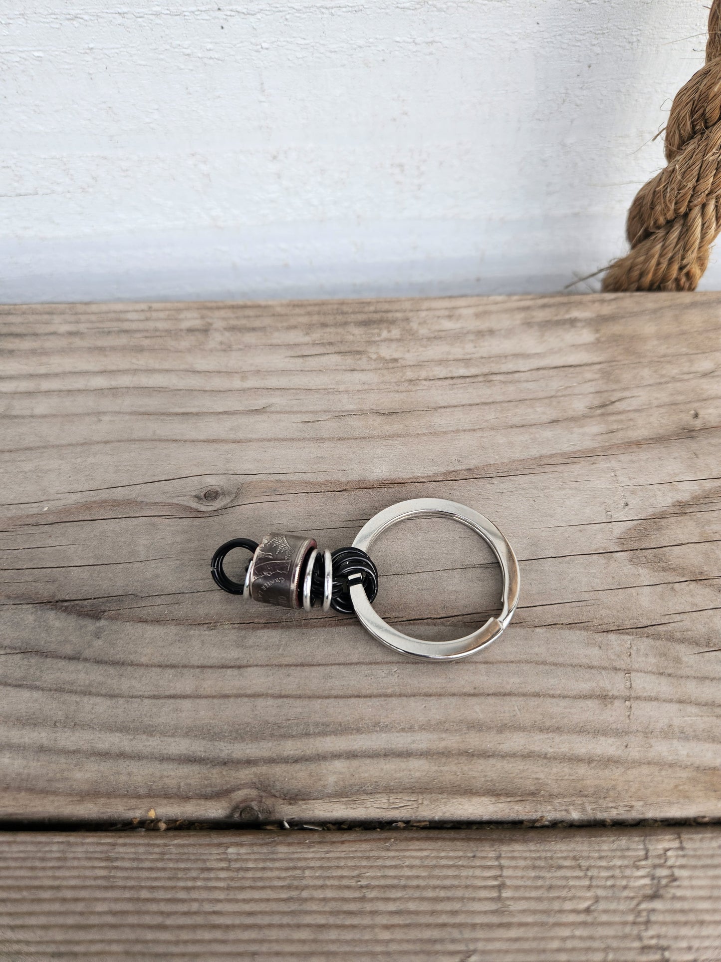 Custom rolled United States Quarter Keychain