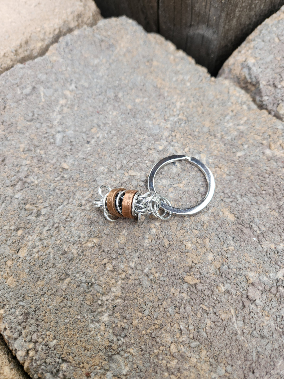 Custom rolled United States Penny Keychain
