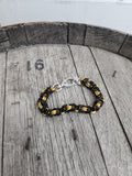 Brass and Black Aluminum Chain Bracelet