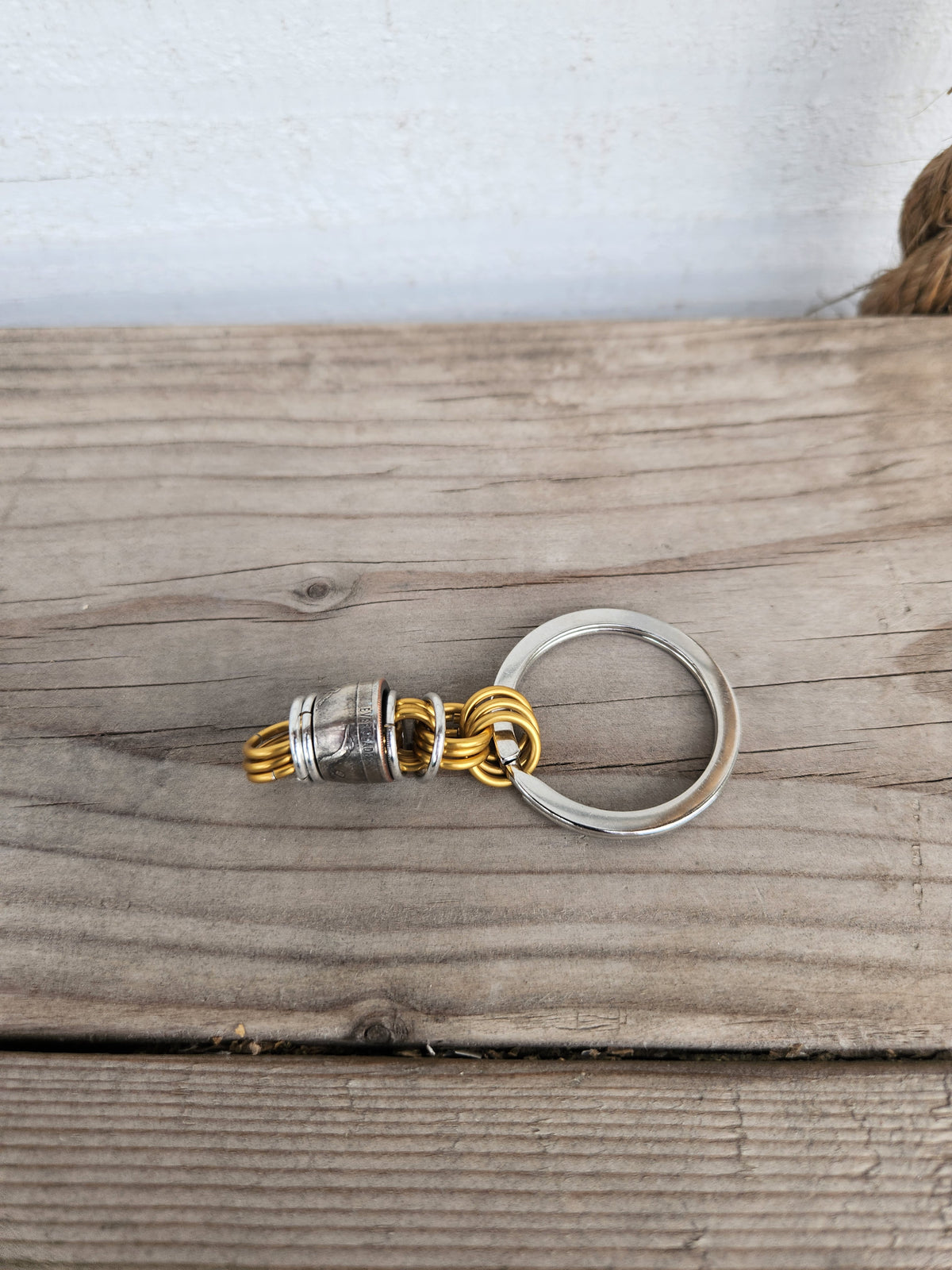 Custom United States Quarter Keychain with Brass Aluminum Rings Unique Design Key Accessory