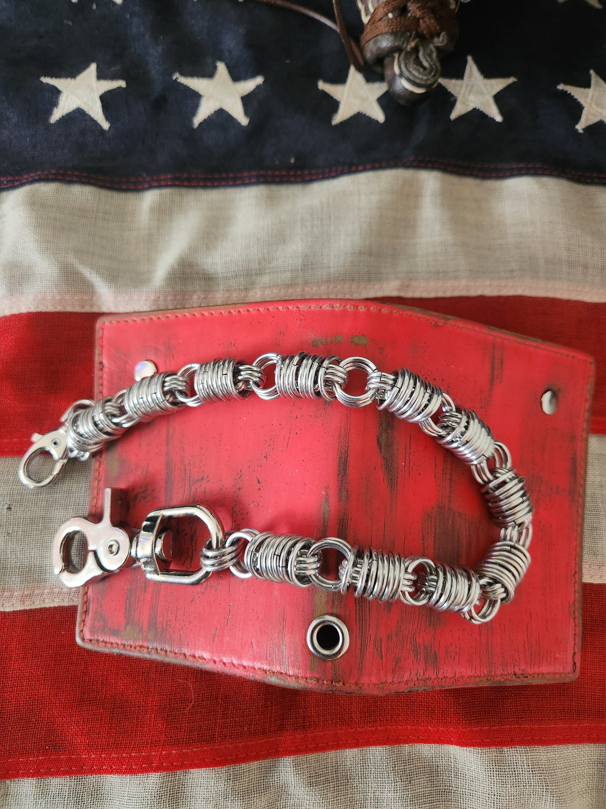 18in. Wallet Chain with Metal Clasps, Durable Design, Ideal for Everyday Use